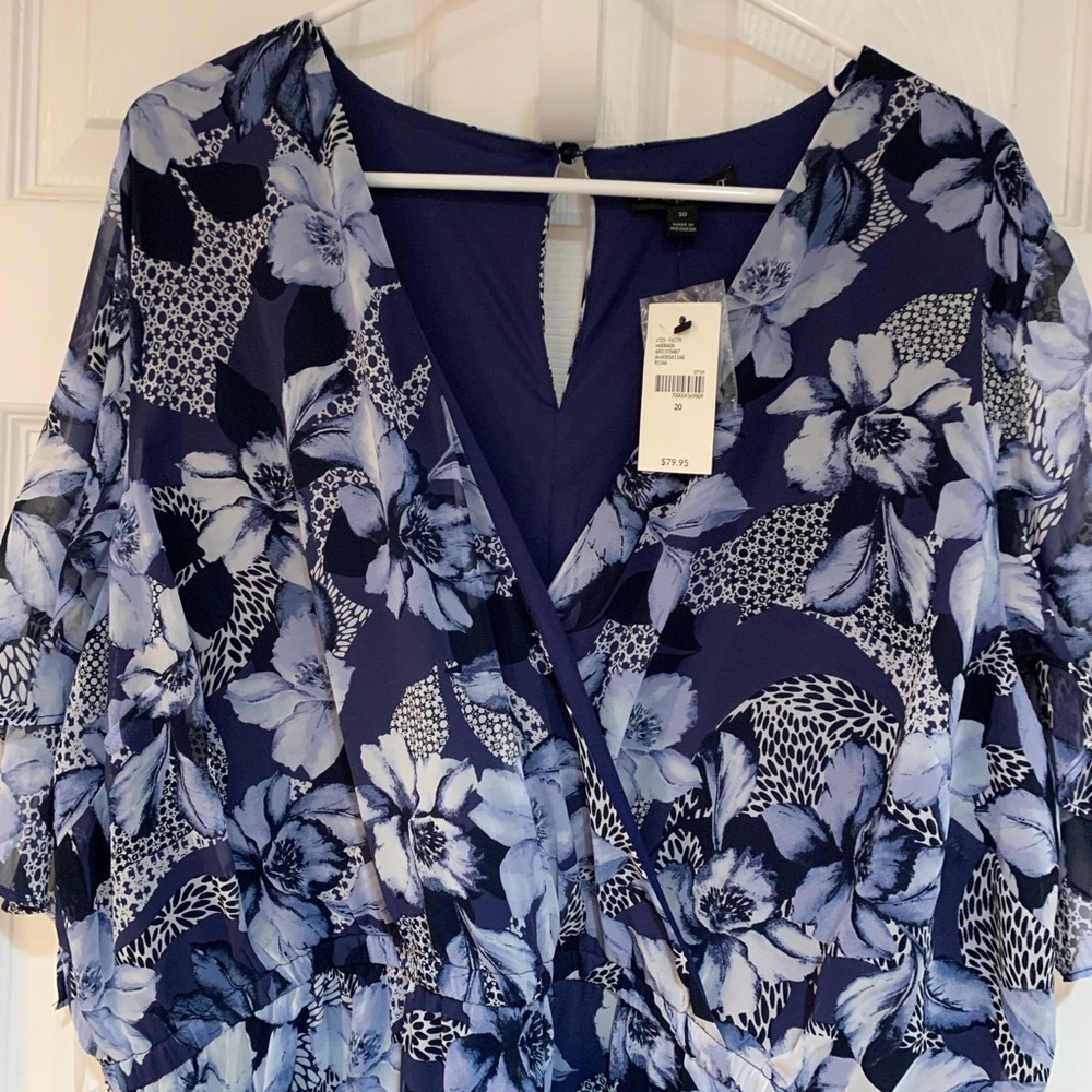 Lane Bryant Blue Floral Maxi Dress - Picture 2 of 4